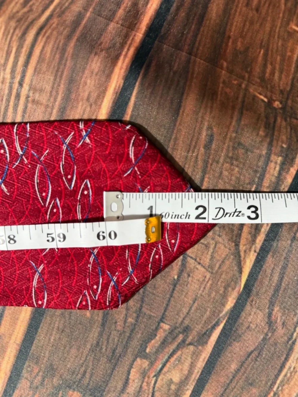 Christians Closet XL 100% Silk Red Christian Fish Tie Ichthys Necktie Apprx. 62